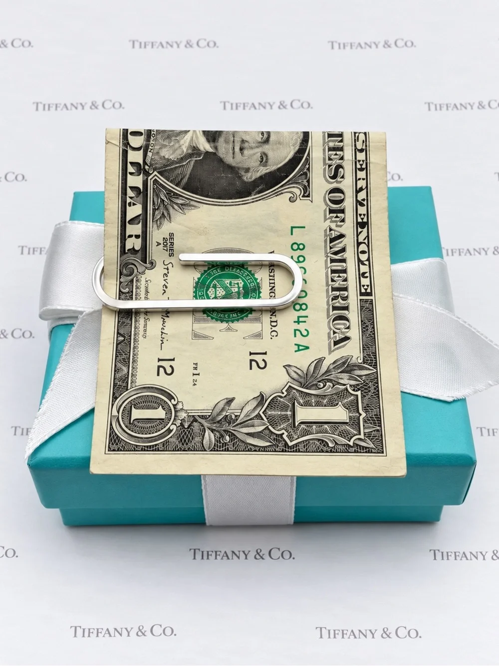 Tiffany & Co. Paperclip Money Clip Sterling Silver 925 2.5